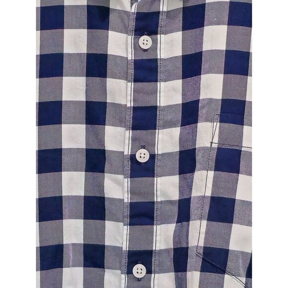 Sun + Stone Long Sleeve Casual/Dress Button Shirt - Blue White - Size- XL - Picture 3 of 13